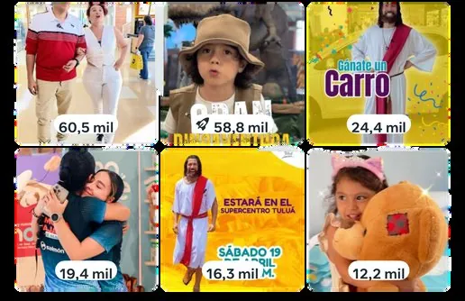 Publicaciones con decenas de miles de visualizaciones